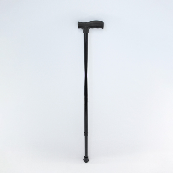Bastão ortopédico de alumínio pintado – (Preto) ATÉ 100KG