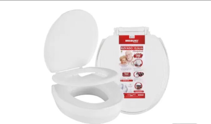 Assento De Vaso Elevado Almofadado 13,5cm - MEBUKI